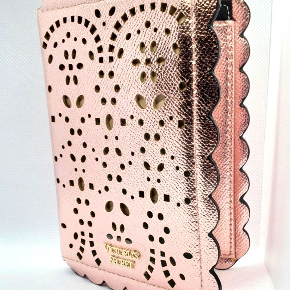 Victoria's secret passport cover gold pink